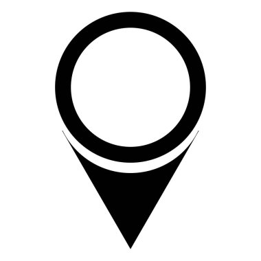 konum pin konumu simgesi katı biçimli