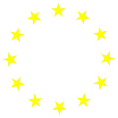 Beyaz arka planda Avrupa Birliği bayrağı. vektör illüstrasyonu.