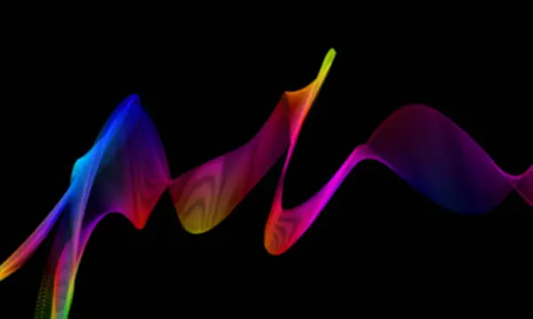 Siyah arkaplanda renkli neon çizgiler 