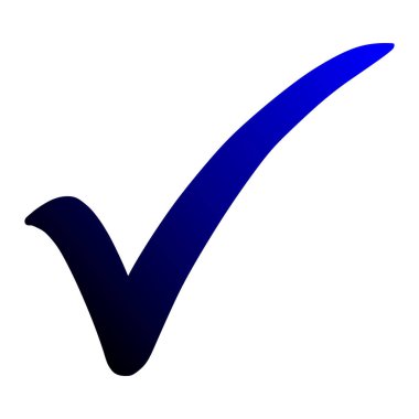 Beyaz arkaplanda mavi işaretleme simgesi izole edildi 