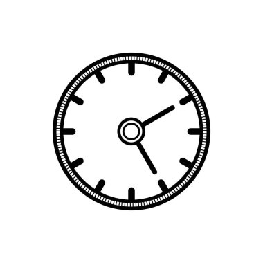 Beyaz arkaplanda saat simgesi izole edildi 