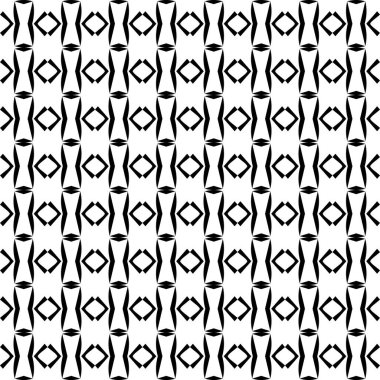 Soyut Siyah Beyaz Kusursuz desen. Kalın çizgili modern stil dokusu. Geometrik soyut arkaplan. Siyah ve beyaz şirin geometrik şekil deseni. Tekrar et. Kusursuz Memphis desenleri.. 