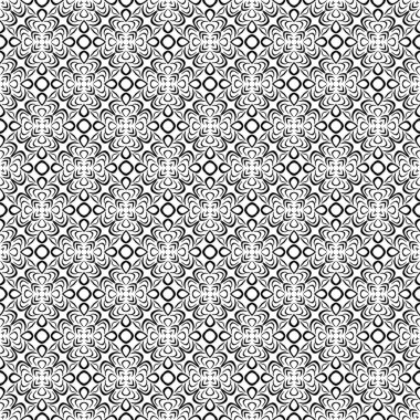 Vektörsüz desen. Modern stil dokusu. Çizgili geometrik fayansların tekrarı. Çizgiler, çizgiler ve çizgilerle soyut geometrik desen. Siyah ve beyaz desen. Basit kafes çizimi..