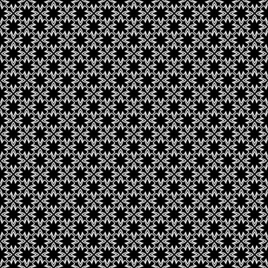 Vektörsüz desen. Modern stil dokusu. Çizgili geometrik fayansların tekrarı. Çizgiler, çizgiler ve çizgilerle soyut geometrik desen. Siyah ve beyaz desen. Basit kafes çizimi..