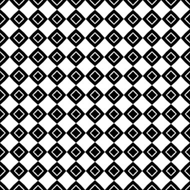 Vektörsüz desen. Modern stil dokusu. Çizgili geometrik fayansların tekrarı. Çizgiler, çizgiler ve çizgilerle soyut geometrik desen. Siyah ve beyaz desen. Basit kafes çizimi..