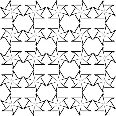 İnce düz çizgilerle soyut geometrik desen. Siyah renkli şık bir doku. Kusursuz doğrusal desen. Geleneksel İslami sanata dayanan kusursuz geometrik süsleme. Geometrik desen..
