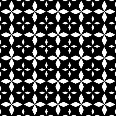 Eğik siyah bantlı kusursuz desen. Modern geometrik arkaplan. Kusursuz kare soyut desen. Siyah ve beyaz elementlerle tekrar et elmas şekilleri. Soyut geometrik desen..