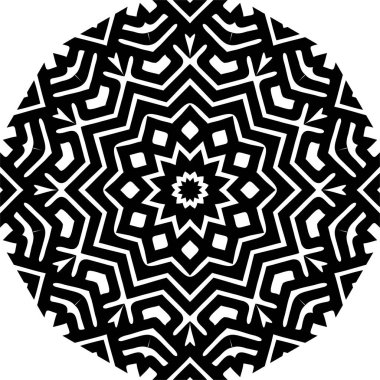 Çiçek desenli vektör geometrik Mandala tasarımı. Beyaz arka planda çiçekli noktalı bir element. Çiçekli elementler, desenli dekoratif resim. Kutlama kartları ve davetiyeler için görüntü. Mandala İlkesi..
