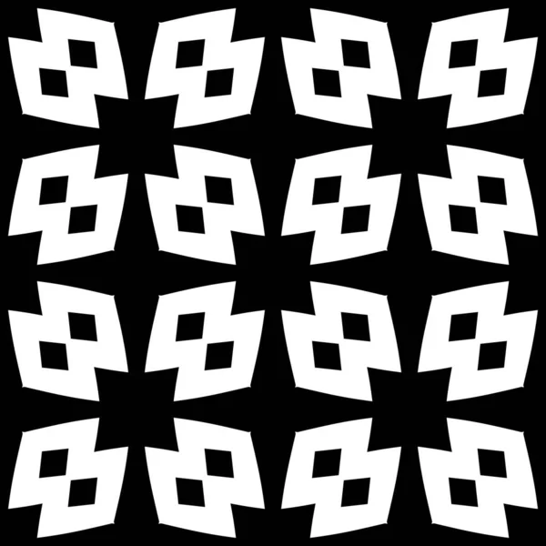 ストライプラインを持つ抽象幾何学的パターンシームレスな背景黒と白のテクスチャ抽象的なヴィンテージ幾何学的壁紙シームレスなパターン現代的なスタイリッシュなテクスチャ幾何学的なパターンタイルのねじれの正方形を繰り返しますシンプルな格子グラフィックデザイン — ストック写真