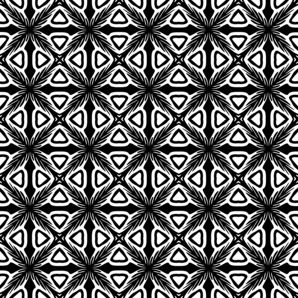 細い直線を交差させた幾何学模様 ブラックカラーでスタイリッシュな質感 伝統的なイスラム芸術に基づくシームレスな幾何学的装飾幾何学的パターン斜めの黒いバンドとシームレスなパターン — ストック写真