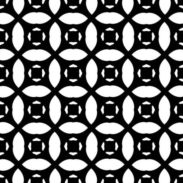 Monokróm Geometriai Zökkenőmentes Minta Fekete Fehér Egyszerű Alak Geometriai Zökkenőmentes — Stock Fotó