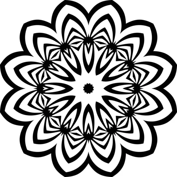 stock image Vector floral geometric Mandala design.Dotted element with flower on white background.Decorative picture with flowery elements,pattern.Image for greeting cards and invitations.Mandala Illustration.Round Ornament Pattern.Black mandala decorative lace.