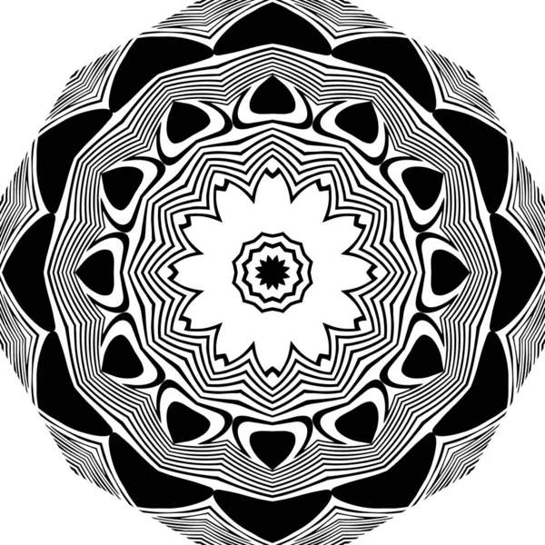 Vector floral geometric Mandala design.Dotted element with flower on white background.Decorative picture with flowery elements,pattern.Image for greeting cards and invitations.Mandala Illustration.Round Ornament Pattern.Black mandala decorative lace.