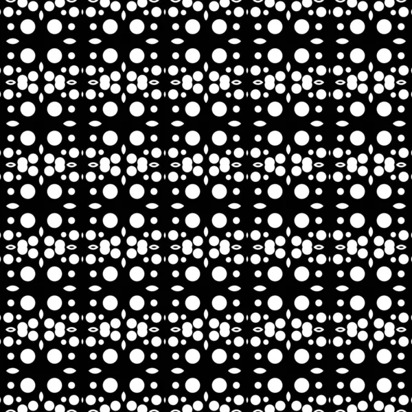 Vector Seamless Black And White Halftone Circles Mosaic Pattern Abstract Background.Geometric seamless pattern with lines and circles. Can be used for wallpaper, pattern fills, web page background,surface textures.