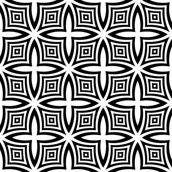 Padrão Sem Emenda Geométrico Monocromático Forma Simples Preto Branco Padrão — Fotografia de Stock