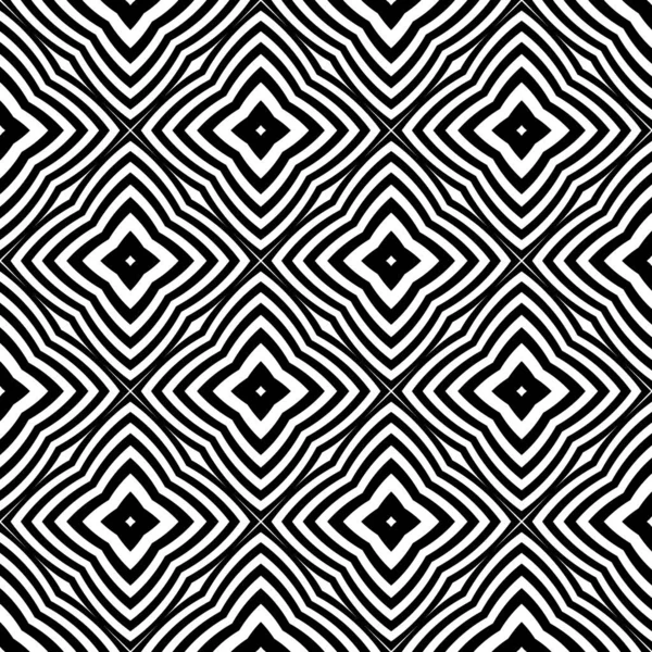 Monochrome Geometric Seamless Pattern Black White Simple Shape Geometric Seamless — Stock Photo, Image