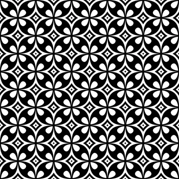 Padrão Sem Emenda Geométrico Monocromático Forma Simples Preto Branco Padrão — Fotografia de Stock