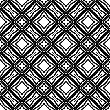 Soyut, kusursuz geometri kalıpları. Klasik etnik tarzda zarif siyah beyaz arka plan süslemesiz doku. Soyut geometrik arkaplan, ince yastık baskısı, tek renkli retro doku, hipster moda tasarımı..