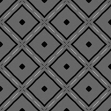 Kusursuz geometrik vektör arkaplanı basit siyah beyaz çizgili vektör şablonu, doğru, düzenlenebilir ve kullanışlı arkaplan tasarım veya duvar kağıdı için. Vektör modern kusursuz kutsal geometri deseni, siyah ve beyaz soyut arkaplan.