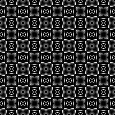 Küçük dalgalı şekillere sahip vektör minimalist geometrik dikişsiz desen, eğri çizgiler. Dalgalı su yüzeyinin basit soyut dokusu. Siyah ve beyaz arkaplan. Modern monokrom jeo tasarımı. Sonsuz stil dokusu. Dalgalı tek renkli arkaplan..