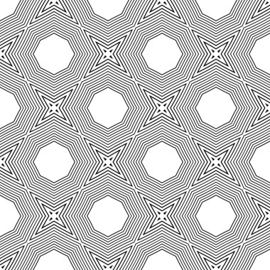 Küçük dalgalı şekillere sahip vektör minimalist geometrik dikişsiz desen, eğri çizgiler. Dalgalı su yüzeyinin basit soyut dokusu. Siyah ve beyaz arkaplan. Modern monokrom jeo tasarımı. Sonsuz stil dokusu. Dalgalı tek renkli arkaplan..