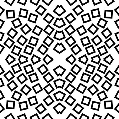 Kusursuz siyah-beyaz geometrik desen, soyut vektör arkaplan