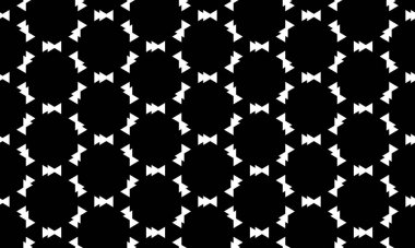 Siyah ve beyaz elementlerle kusursuz desen