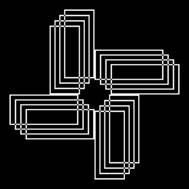 Soyut çapraz desen, noktalar, hesaplama sanatı illüstrasyonu