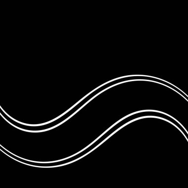 siyah ve beyaz arka plan, dalgalı çizgiler.