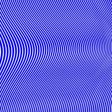 Dalgalı çizgilerin soyut deseni ya da mavi ve beyaz çizgilerin arka planı. Vektör bükülmüş çizgiler. Modern moda soyut desen 