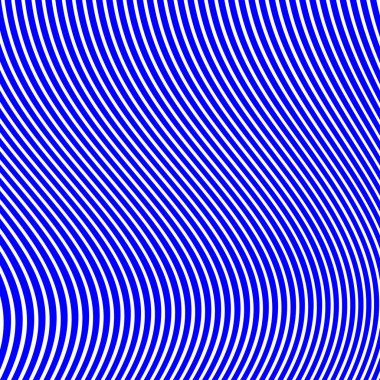 Dalgalı çizgilerin soyut deseni ya da mavi ve beyaz çizgilerin arka planı. Vektör bükülmüş çizgiler. Modern moda soyut desen 