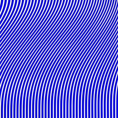 Dalgalı çizgilerin soyut deseni ya da mavi ve beyaz çizgilerin arka planı. Vektör bükülmüş çizgiler. Modern moda soyut desen 