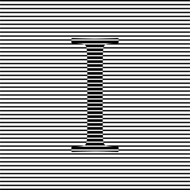 Siyah ve beyaz çizimler soyut yatay çizgiler içinde hız çizgilerini ok şeklinde şekillendirdiğim harflerle. Geometrik sanat. Logo, dövme, web sayfaları, baskılar, posterler için modaya uygun tasarım ögesi