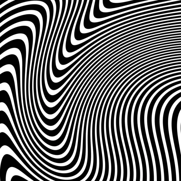 Dalgalı çizgilerin soyut deseni ya da dalgalı üç boyutlu kabartma, siyah beyaz çizgili arka plan. Çarpık çizgili, modern moda eğrileri, geometrik desen, dokulu arka plan. Optik dalgalar