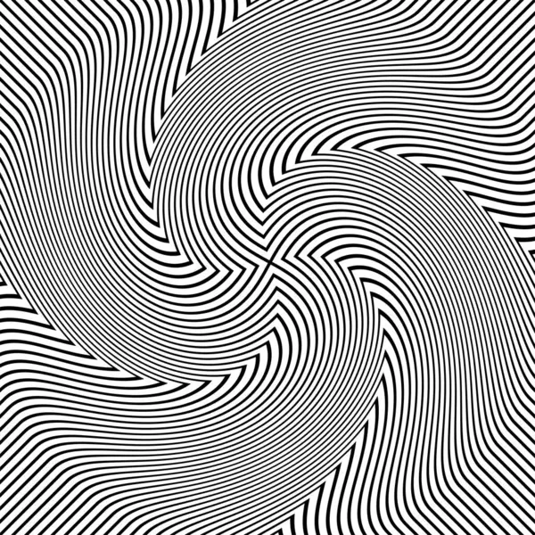 Abstract pattern of wavy stripes or rippled 3D relief black and white lines background. Vector twisted curved stripe modern trendy.3D visual effect, illusion of movement, curvature. Pop art design.Abstract Black and White Geometric.