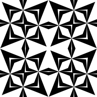 siyah ve beyaz geometrik kusursuz desen 