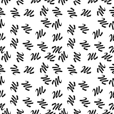 Soyut Siyah Beyaz Kusursuz desenli. Kalın çizgili modern stil desenli. Geometrik soyut arkaplan. Siyah ve beyaz sevimli soyut geometrik şekil desen tasarımı. Tekrar et. Soyut Siyah Beyaz Kusursuz desen.