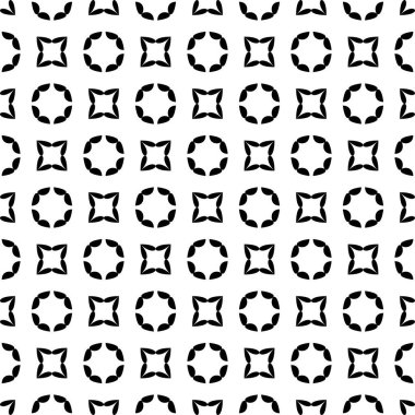 Soyut Siyah Beyaz Kusursuz desen. Kalın çizgili modern stil. Geometrik soyut arkaplan. Siyah ve beyaz şirin soyut geometrik şekil deseni. Kusursuz doğrusal desen. Kusursuz geometrik süsleme..