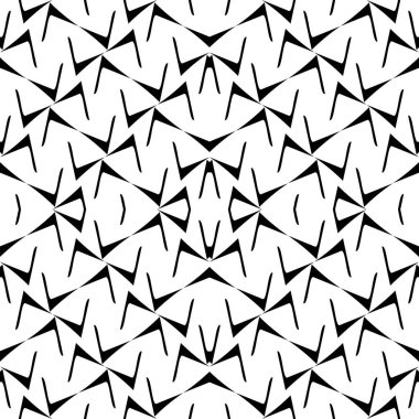 Soyut Siyah Beyaz Kusursuz desen. Kalın çizgili modern stil. Geometrik soyut arkaplan. Siyah ve beyaz şirin soyut geometrik şekil deseni. Kusursuz doğrusal desen. Kusursuz geometrik süsleme..
