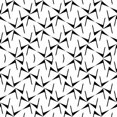 Soyut Siyah Beyaz Kusursuz desen. Kalın çizgili modern stil. Geometrik soyut arkaplan. Siyah ve beyaz şirin soyut geometrik şekil deseni. Kusursuz doğrusal desen. Kusursuz geometrik süsleme..
