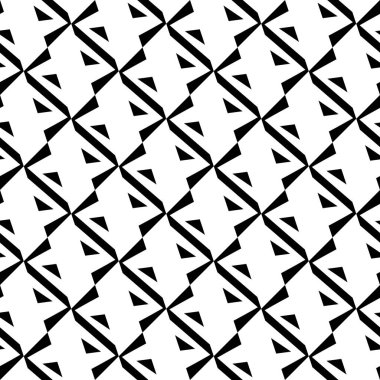 Soyut Siyah Beyaz Kusursuz desen. Kalın çizgili modern stil. Geometrik soyut arkaplan. Siyah ve beyaz şirin soyut geometrik şekil deseni. Kusursuz doğrusal desen. Kusursuz geometrik süsleme..