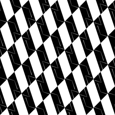 Soyut Siyah Beyaz Kusursuz desen. Kalın çizgili modern stil. Geometrik soyut arkaplan. Siyah ve beyaz şirin soyut geometrik şekil deseni. Kusursuz doğrusal desen. Kusursuz geometrik süsleme..