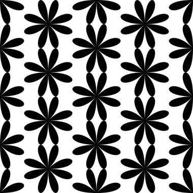 Soyut Siyah Beyaz Kusursuz desen. Kalın çizgili modern stil. Geometrik soyut arkaplan. Siyah ve beyaz şirin soyut geometrik şekil deseni. Kusursuz doğrusal desen. Kusursuz geometrik süsleme..