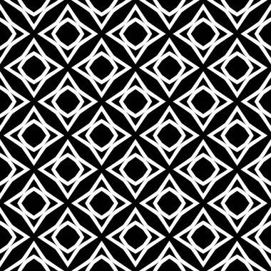 Soyut Siyah Beyaz Kusursuz desen. Kalın çizgili modern stil. Geometrik soyut arkaplan. Siyah ve beyaz şirin soyut geometrik şekil deseni. Kusursuz doğrusal desen. Kusursuz geometrik süsleme..