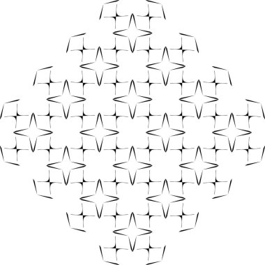 Hassas Kalıplarda Soyut Geometrik Görkemli Vektörler. Belirli bir Tayf Tayfı içinde Kromatik Şelalesiz Vektörler. İnce çizgiler üzerinde soyut geometrik desen. Siyah renkli şık bir doku. Kusursuz doğrusal desen.