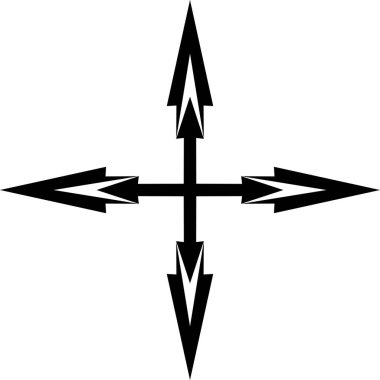 okların siyah ve beyaz çizimi