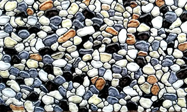 stock image Abstract background with lot of various shape peeble stones. 