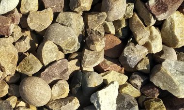 Bir sürü şekil değiştirilebilir taş içeren soyut arkaplan. 