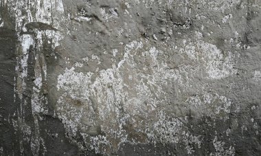 Soyut Karanlık Alçı Duvarı Kirli Çizilmiş Arkaplan. Peel Grey Stucco desenli eski duvar. Retro Vintage Eskimiş Eski Duvar Kağıdı. Çürümüş Çürük Kırık Kırık Duvar. Eski boyalı gri, lekeli, lekeli duvar. Lüks, grunge, grunge arkaplan..