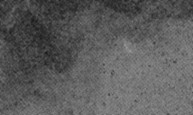 Grunge gerçek organik vintage vektör mürekkep izi arka planı. Yarı tonda solmuş gradyan doku. Grunge yarım ton arkaplan. Beyaz ve siyah kum gürültüsü duvar kağıdı. Retro pikilasyon vektörü. İnce yarım tonlu kentsel doku vektörü..